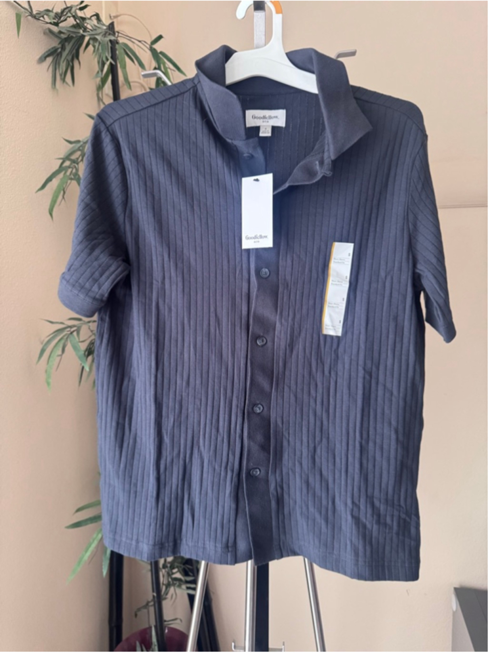 Men's Goodfellow & Co. Casual Button Down Shirt S Charcoal